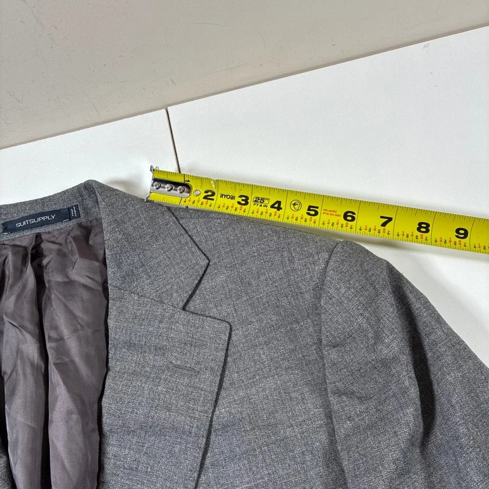 Suitsupply Vitale Barberis Canonico Blazer 40 Grey Lazio Slim Wool Sport Jacket